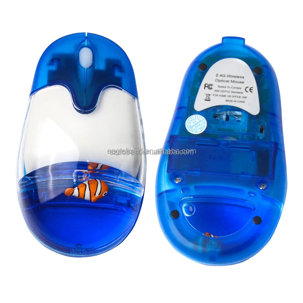 New Product OEM Custom Blue Toot Blue Water Liquid Mouse for Laptop