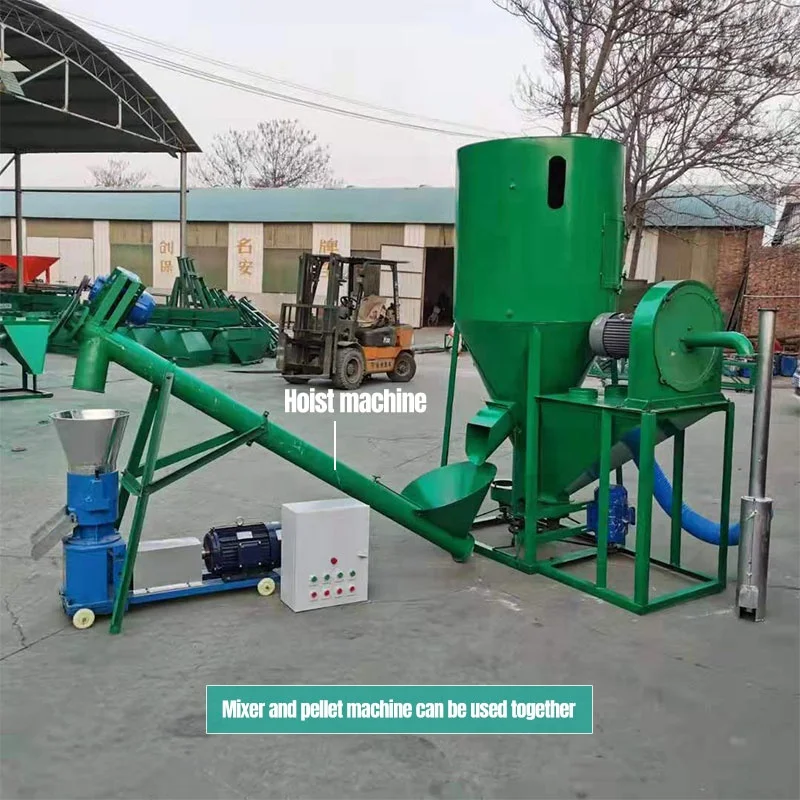 Feed mixing mixer granule machine for chicken farm Motor version diesel version can be customized