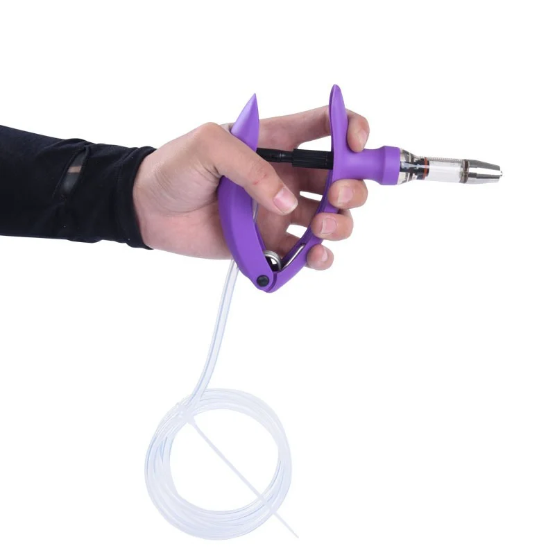 0.1-2ml 0.5-5ml Catheter Type Continuous Syringe Adjustable Veterinary Vaccine Syringe Livestock Injector