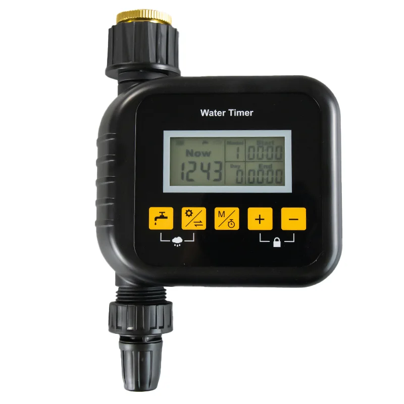 Digital Garden Water Timer with Rainfall Sensor & Automatic Rain Delay Plastic Automatic Irrigation Plans for 3 Watering Plans