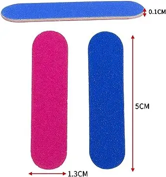 100Pcs Double-sided Nail Files Sandpaper for Nail Art Nail Tips Polishing Manicure Pedicure Tool