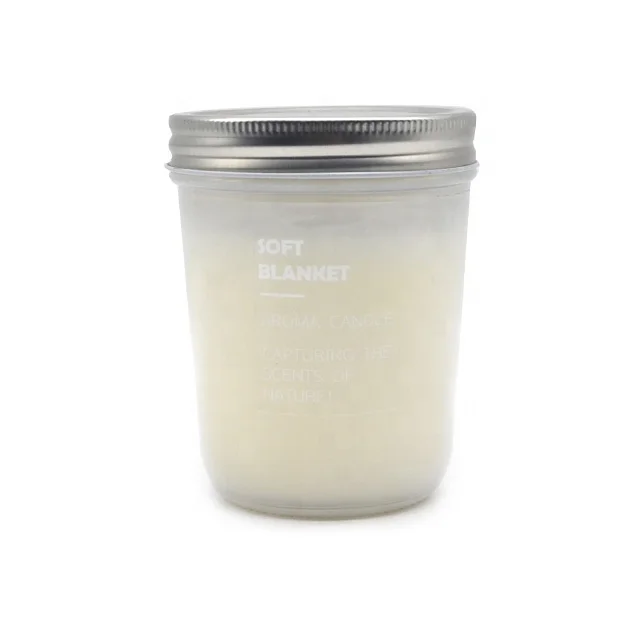 LC03P Wholesale Mason Jar Scented Massage Candles Lid Aromatherapy Soy Wax with Custom Stickers and Metal Home Decoration Bamboo