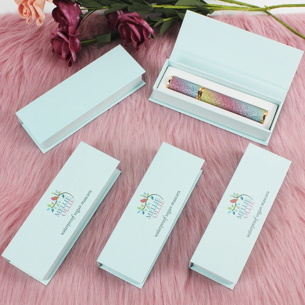 B755 wholesale mascara magic pen glue custom logo empty light bluepackaging box only