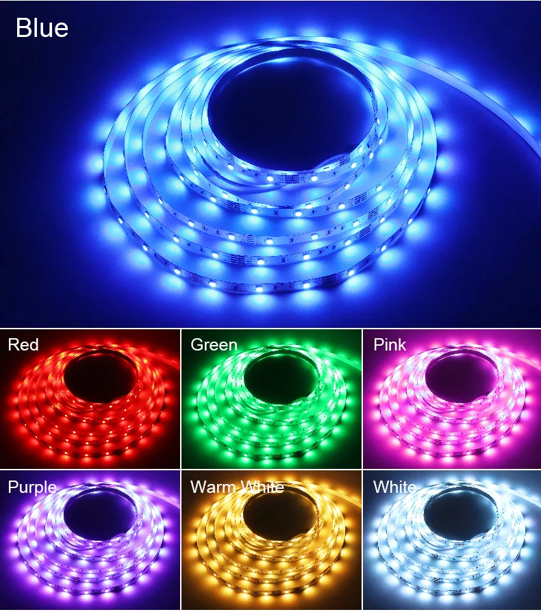 
LED TV Background Light 5050 RGB Mobile APP Smart Bluetoot Music USB Light Belt 