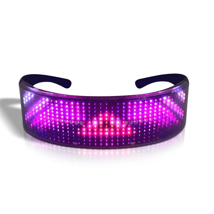 Программируемые полноцветные солнечные очки с синими зубьями RGB светодиодная подсветка «сделай сам» праздничные светодиодные зарядкой от USB