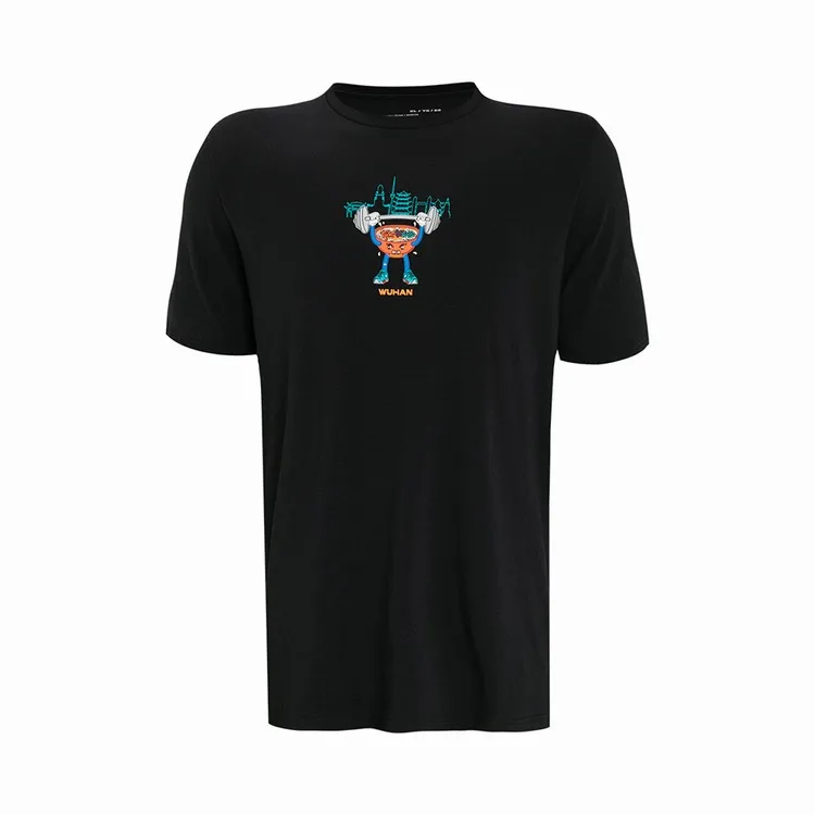 Cross-Border Sports Fitness Landmark Sketch Couple Cute T-Shirt Plain Custom Printed T-Shirts Cheap Round Neck T Shirt