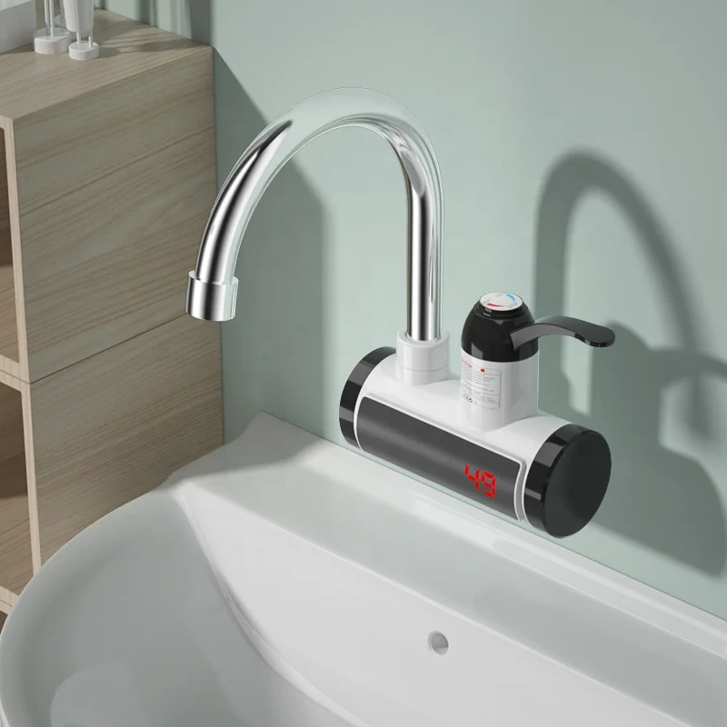 Bathroom accessories ABS LED Digital Kitchen Tap Instant Heater Hot Water Tap Electric Faucet