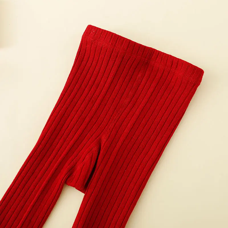 Autumn and winter baby leggings Chinese style red festive children British girls pantyhose
