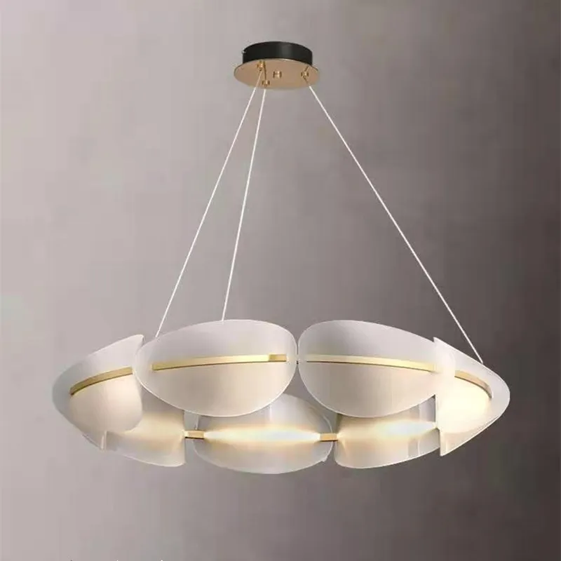Modern Living Room Chandelier Bedroom Ring Home Luxury Minimalist Nordic Pendant Light Restaurant Petals Ceiling Lamp