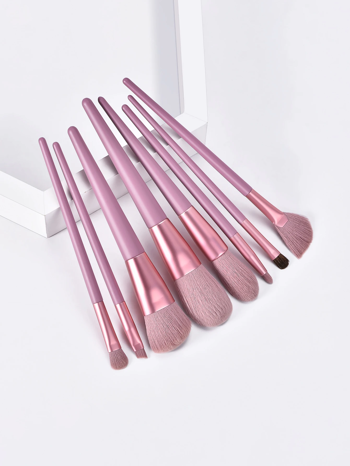 8 pieces makeup brush set 2021 pink very high quality makeup brushes Custom logo