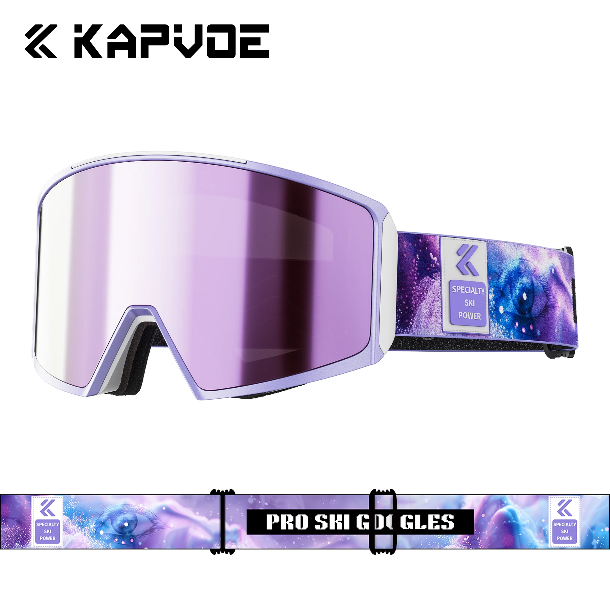 Профессиональные горнолыжные очки с защитой от ультрафиолета и ультрачеткими зеркальными линзами покрытием Revo для максимальной четкости