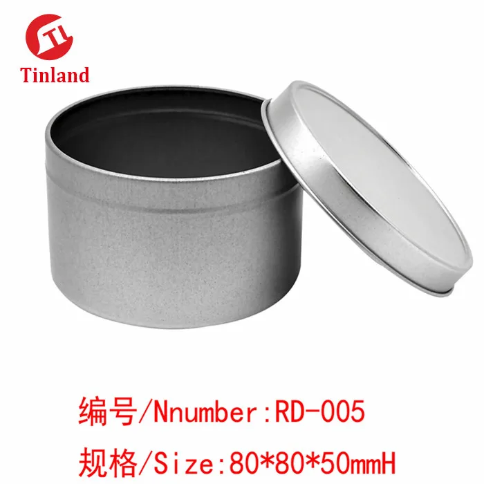 
4 oz Metal Tin Can/ Candle Tins With ClearTop On Tin Lid 