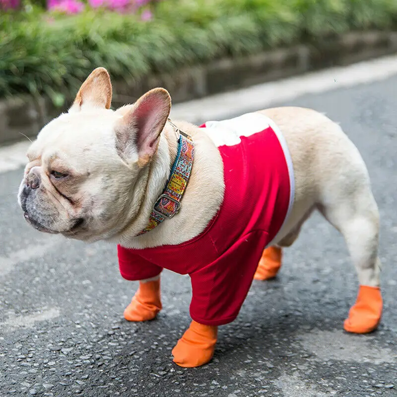 4Pcs/lot Waterproof Balloon Rubber Pet Dog Rain Shoes Boots For Chihuahua Puppy Botas