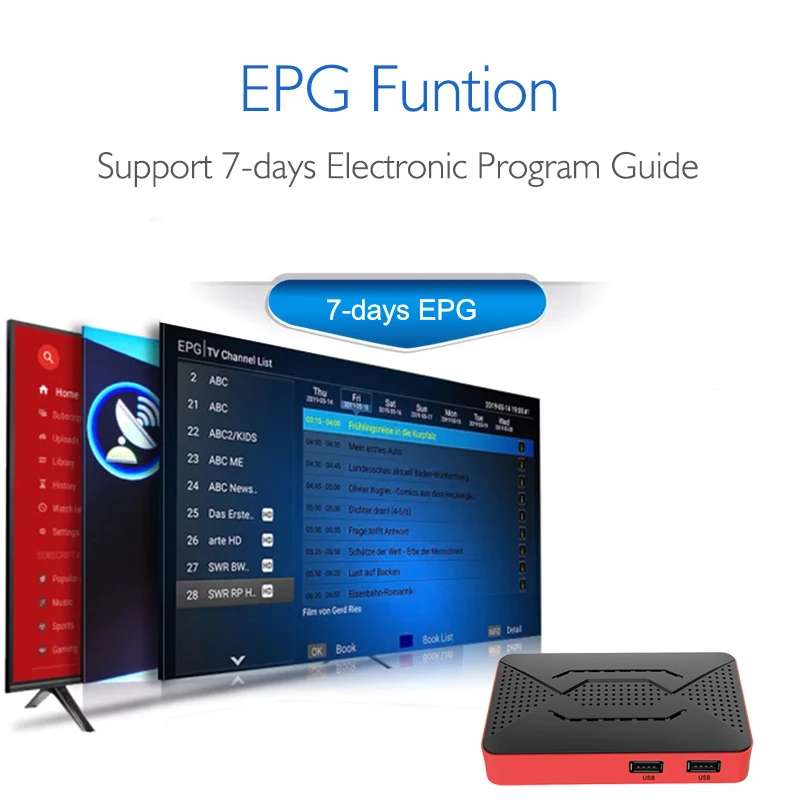 Digital Satellite TV Receiver DVB S2 HEVC 1080P Full HD USB Wifi Dongle