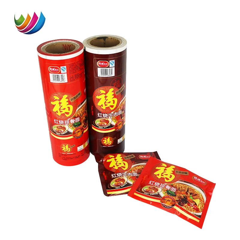 Roll Film Customization Instant Noodles Packaging Flexible Sachet Film Roll Food Grade Instant Ramen Packaging Bag For Food