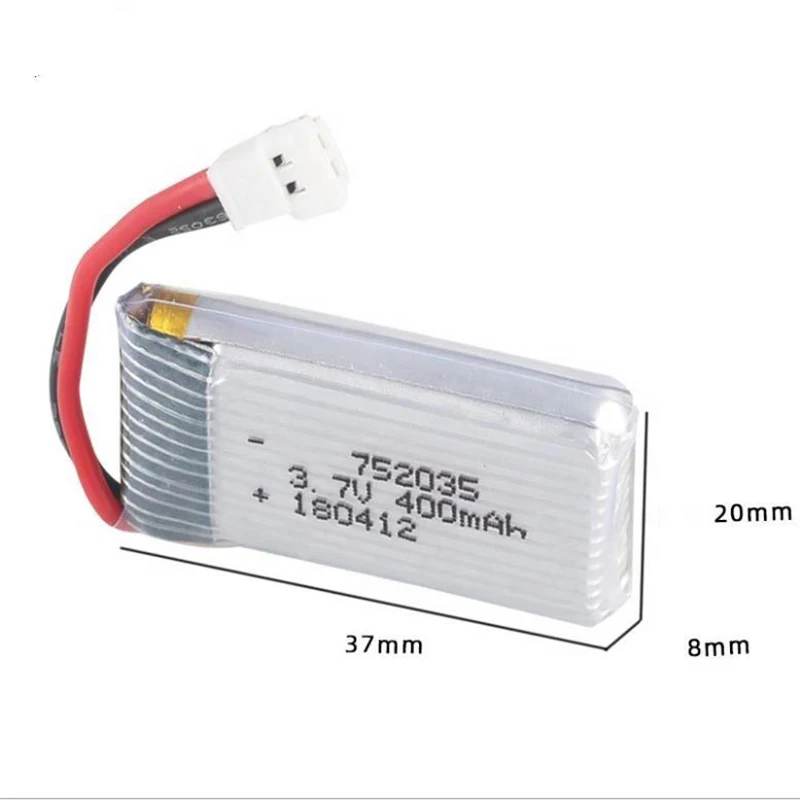 3.7V 752035 380mah 25C Lithium Polymer Battery Drone Lipo Battery 380mah Li-Ion Battery 752035 LiCoO2 Material
