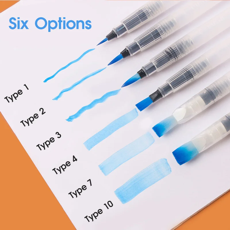 empty graffiti marker Mess-Free water marker pen reusable stationery different nib refill water art craft paint diy brush pens