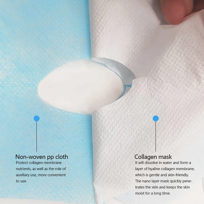 100% Collagen Fast Dissolving Nano Hydrolyzed Collagen Film Spray Anti Wrinkles Facial Sheet Face Mist Collagen Film Mist Mask