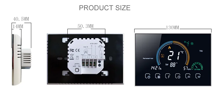 Heating floor thermostat temperature controller for underfloor heating cable