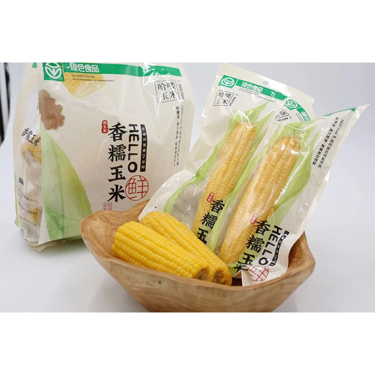 Customized packing whole pods cooked sweet maize sweet yellow corn for human consumption