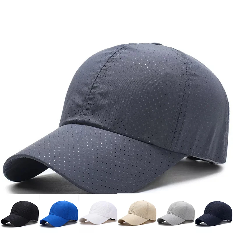 fashion sport caps with holes unisex summer snapback cap custom baseball caps (1600533162269)