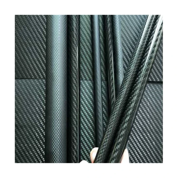 
Hot selling corrosion resistance 20*24 mm plain weave glossy surface carbon fiber roll wrapped tube 