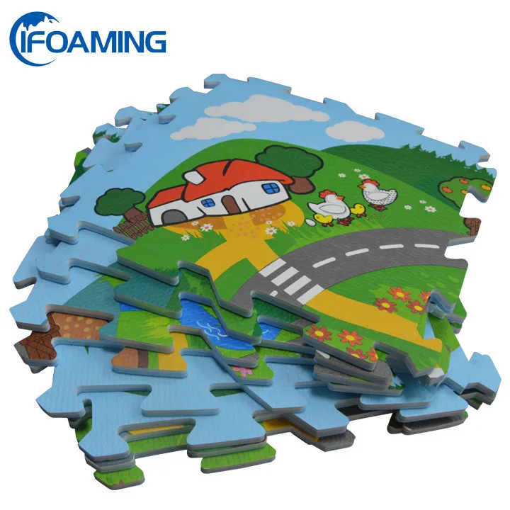 Portable Soft Baby Games Folding Foam eva Carpet Gym Baby Play Mat