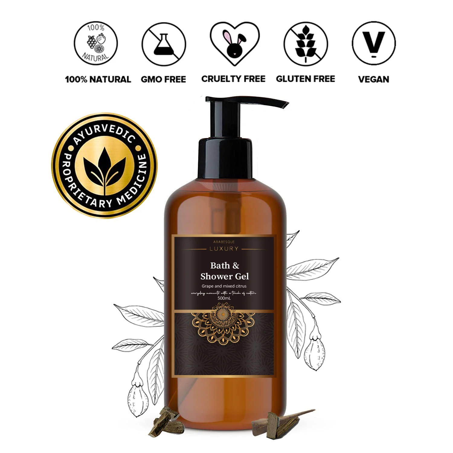 Wholesale Whitening Private Label Fragrance Customized Body Wash Soap Body Wash bottle