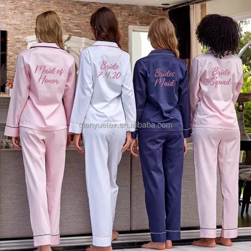 High quality and 135 colors satin silk pyjamas and women pajamas