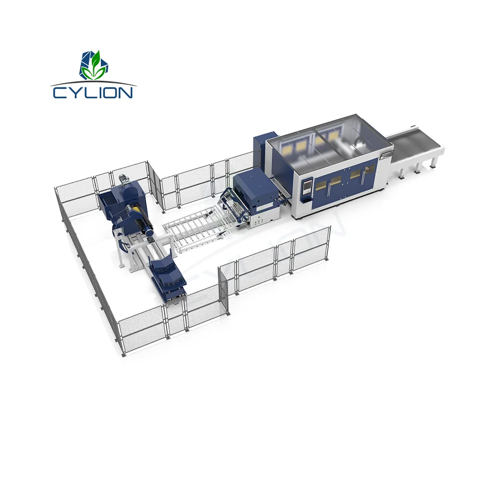 12kw Carbon Steel Metal Sheet Conveyor Platform Leveling Machine Automatic Feeding Coil Fed Fiber Laser Cutting Machine