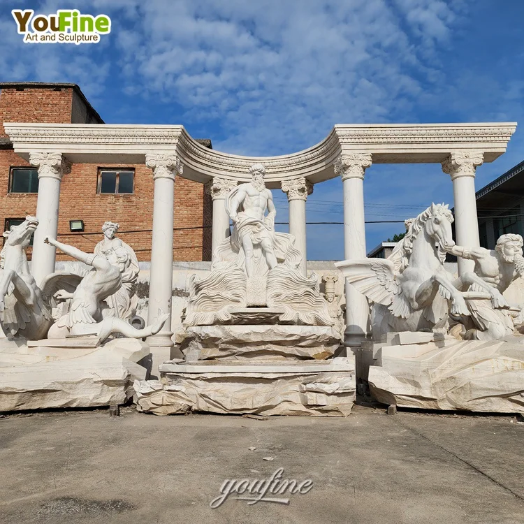 Resort Poolside Decor Large Size Luxury Marble Wishing Fountain