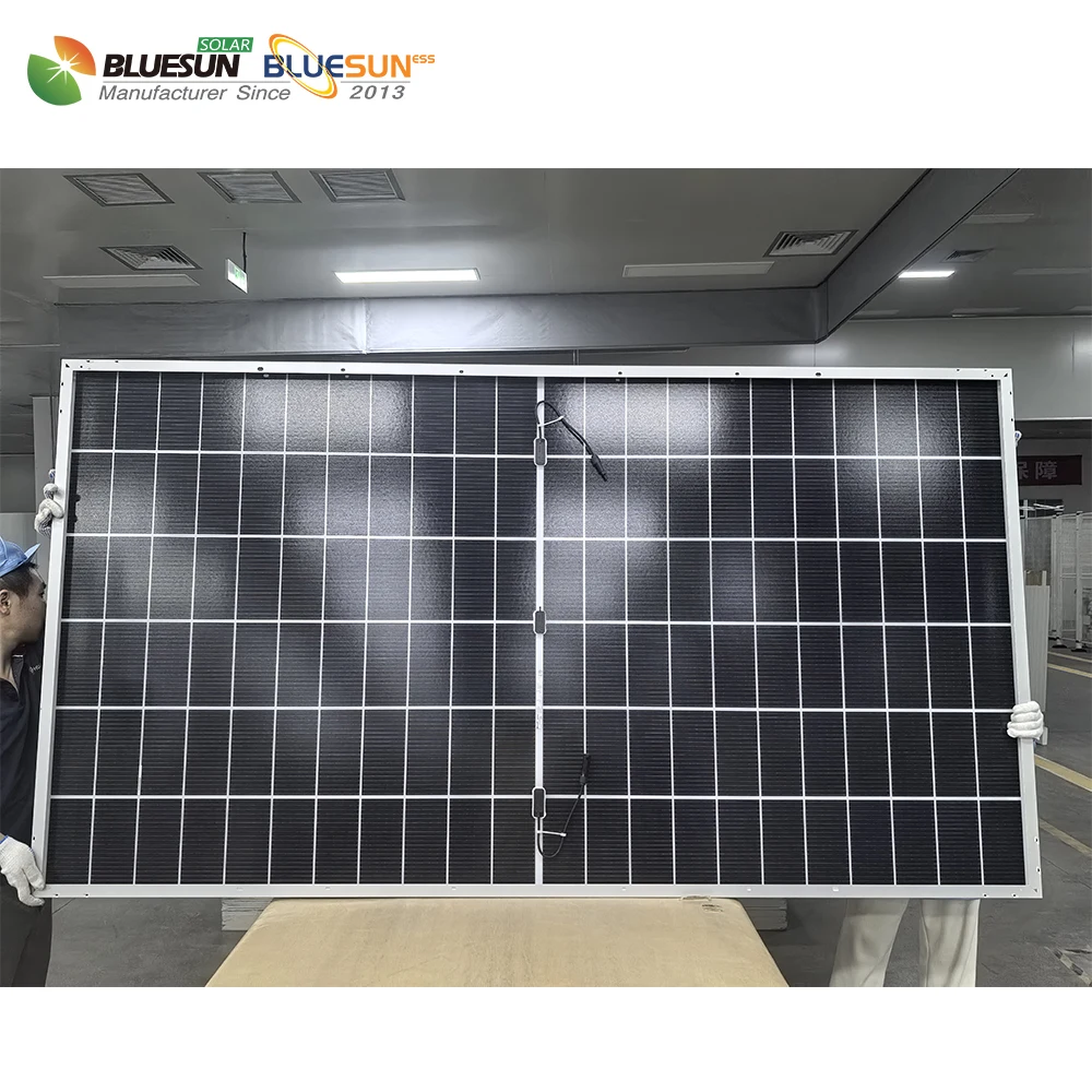 Bluesun Новые поступления солнечные панели N-типа 550 Вт 580 600 двухфазные Topcon для дома