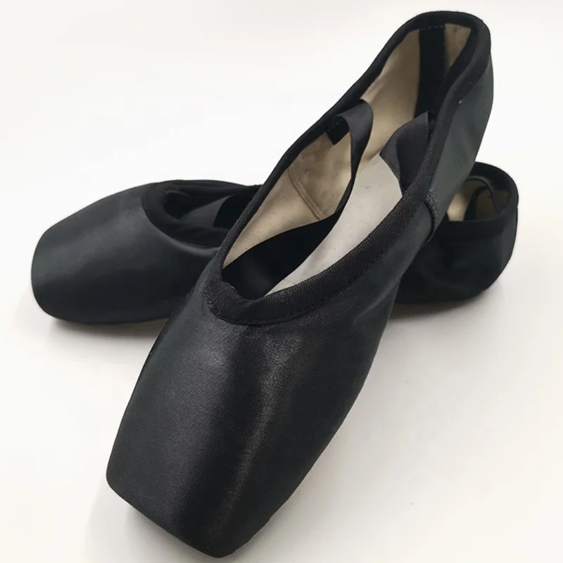 Ballet Pointe Shoes Custom Ballet Cushioned Dance Black Pointe Shoes for Sale