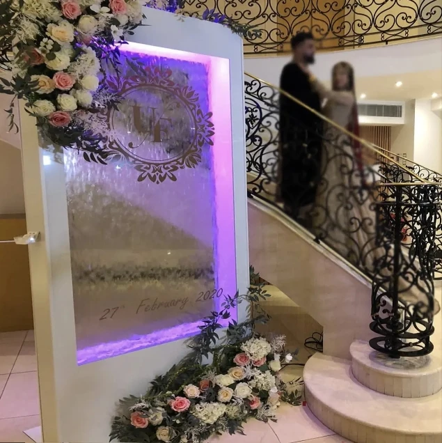 Handmade Acrylic Welcome Sign Stand with Custom Label Wedding Decorative Fountain for Party Events and Crafts Carton Packing