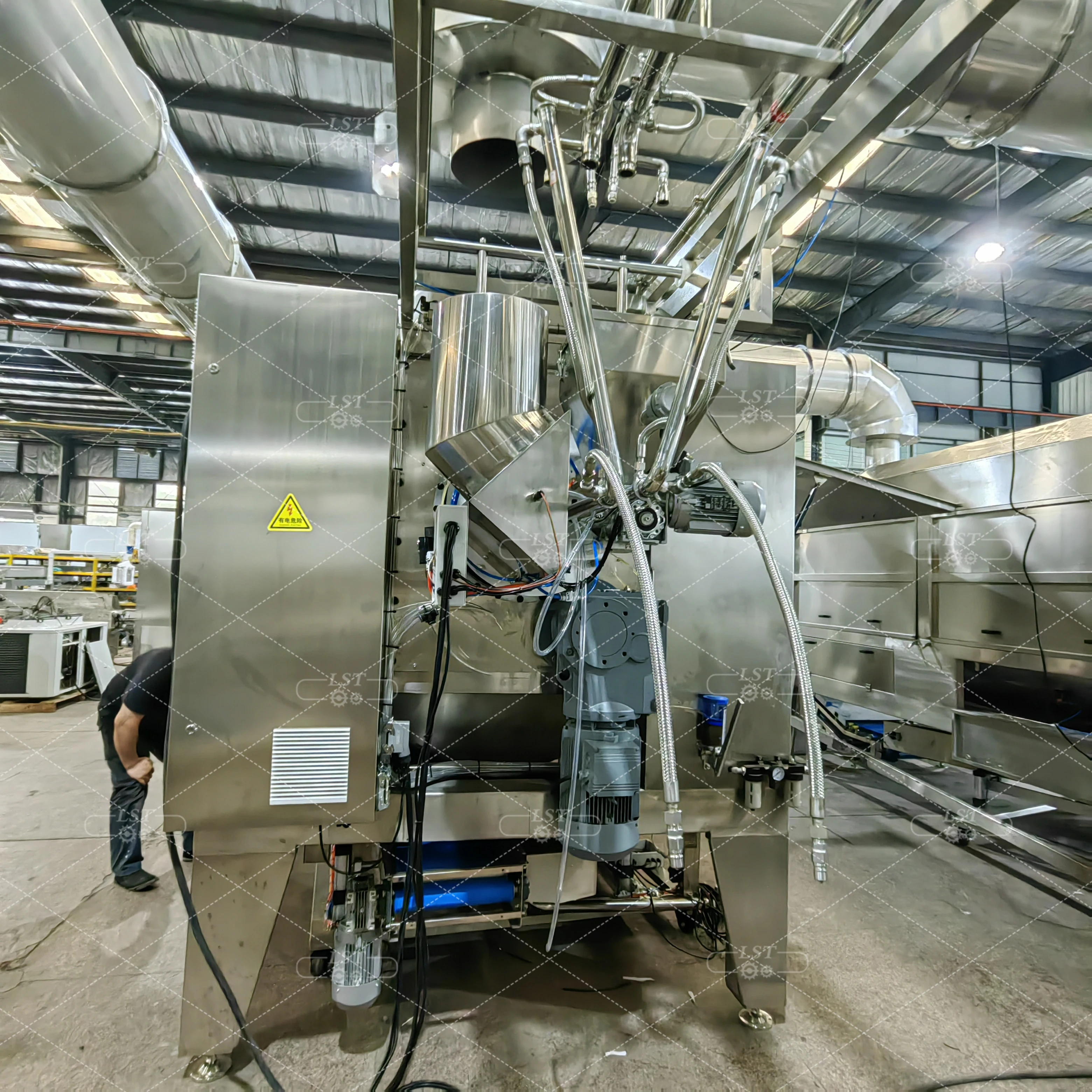 LST fully automatically 500L 1000L sugar coating drum with automatically cleaning system