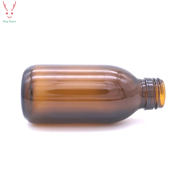125ml Amber Round Glass Syrup Bottle with 28mm Neck