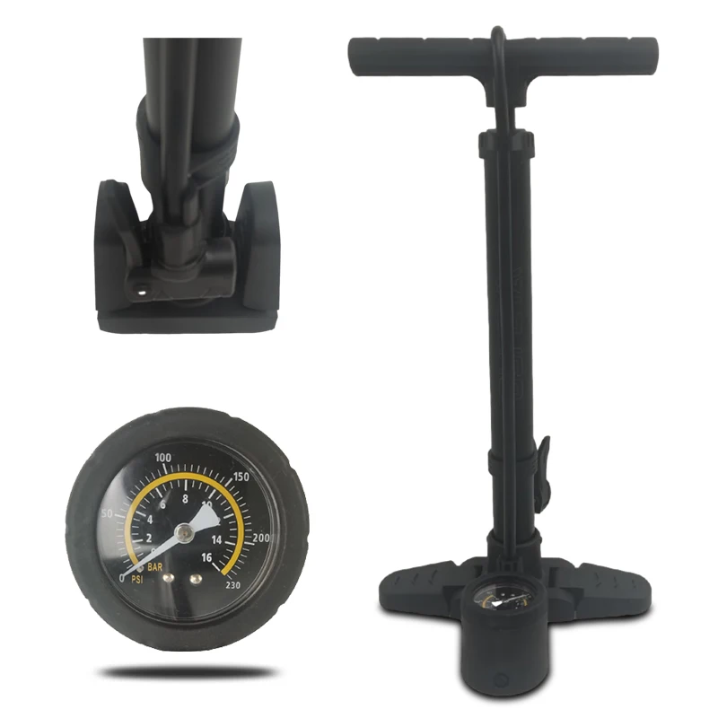 Top Quality High Pressure 160PSI Iron Material Bicycle Floor Pump Color Customized Bike Tire Pump