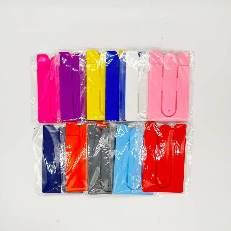 Factory wholesales Silicone Smartphone Card Holder Stand for Cell Phone