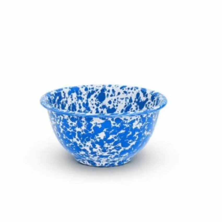 Mini 16cm Splatter white color Enamel iron Footed salad pasta Bowl