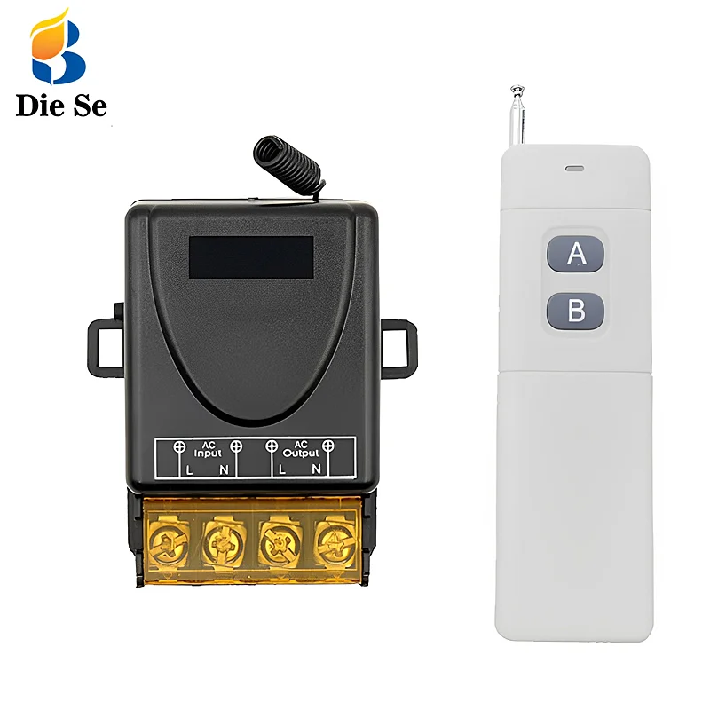 AC220V 230V Relay Wireless RF Remote Control Switch & 433MHz 2CH Remote Transmitter For Water Pump Factory Motor