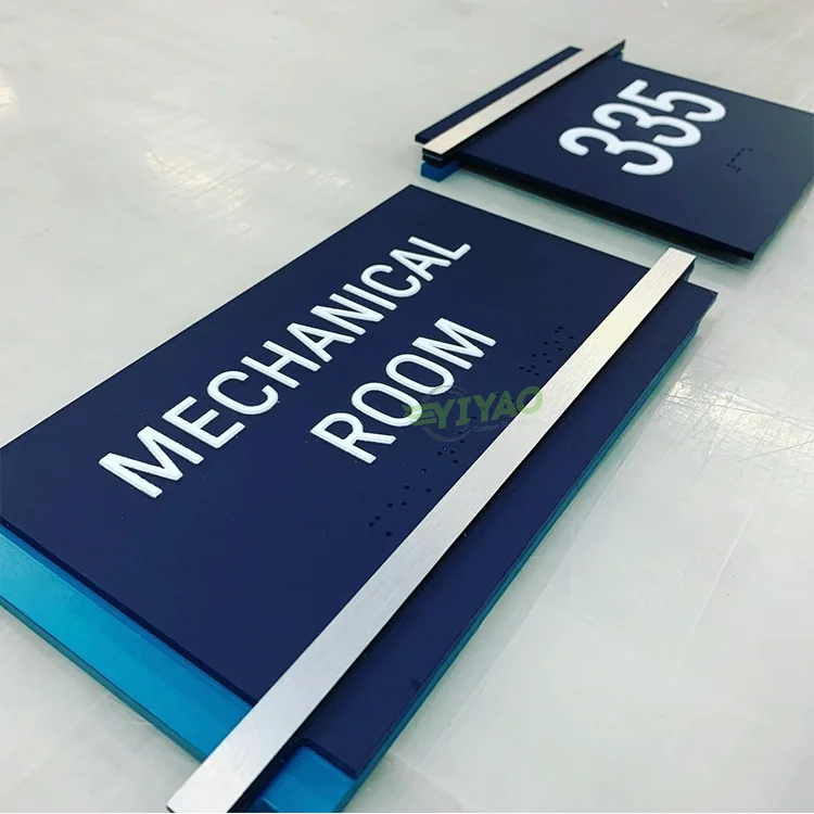 YIYAO embossed door number plate sign