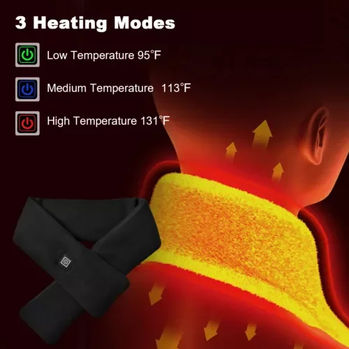 Customizable Washable Soft Shawl Heated Scarf Neck Warmth Heated Scarf Three Adjustable Winter Heated Scarf