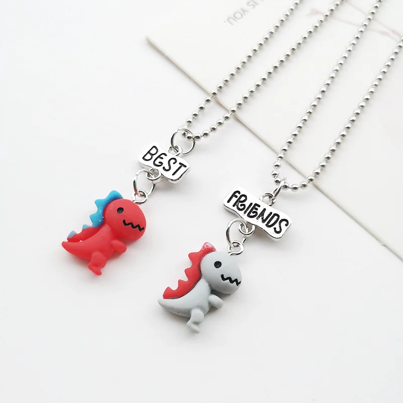 Guangchuang BFF Best Friend Necklace Ornament Resin Cartoon Doll Little Dinosaur Children Necklace N1177