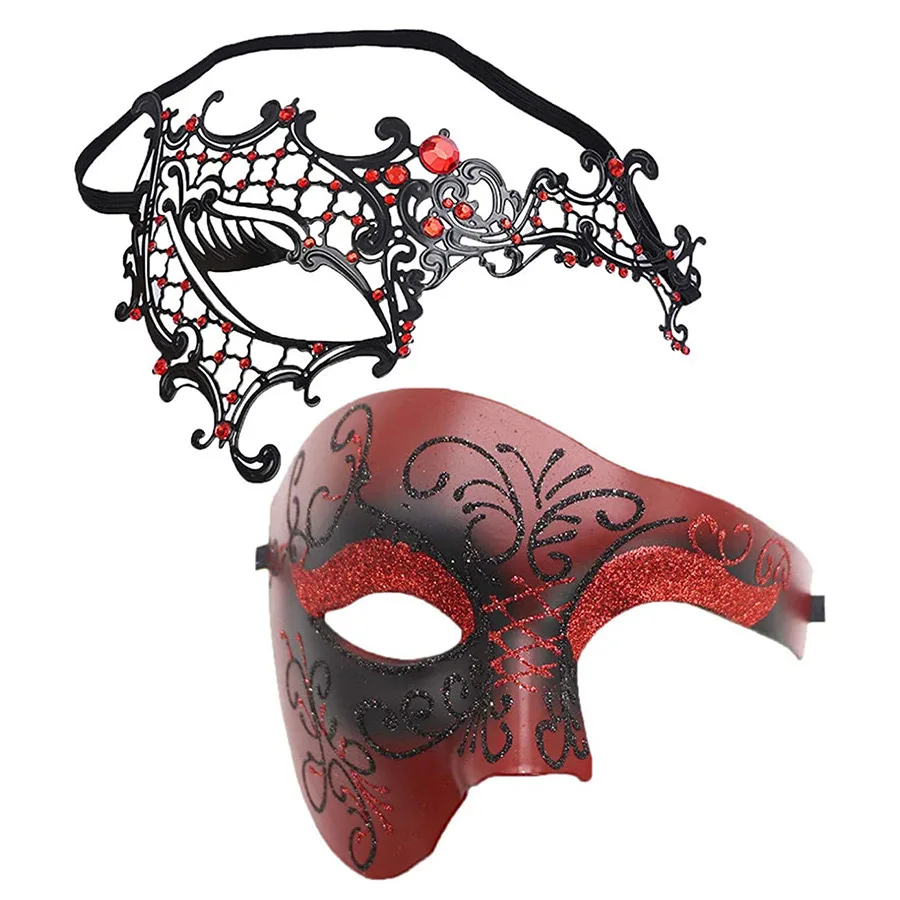 High Quality Venice Masquerade Half Face Illusion Mask Halloween Draw Masquerade Mask Party Decoration
