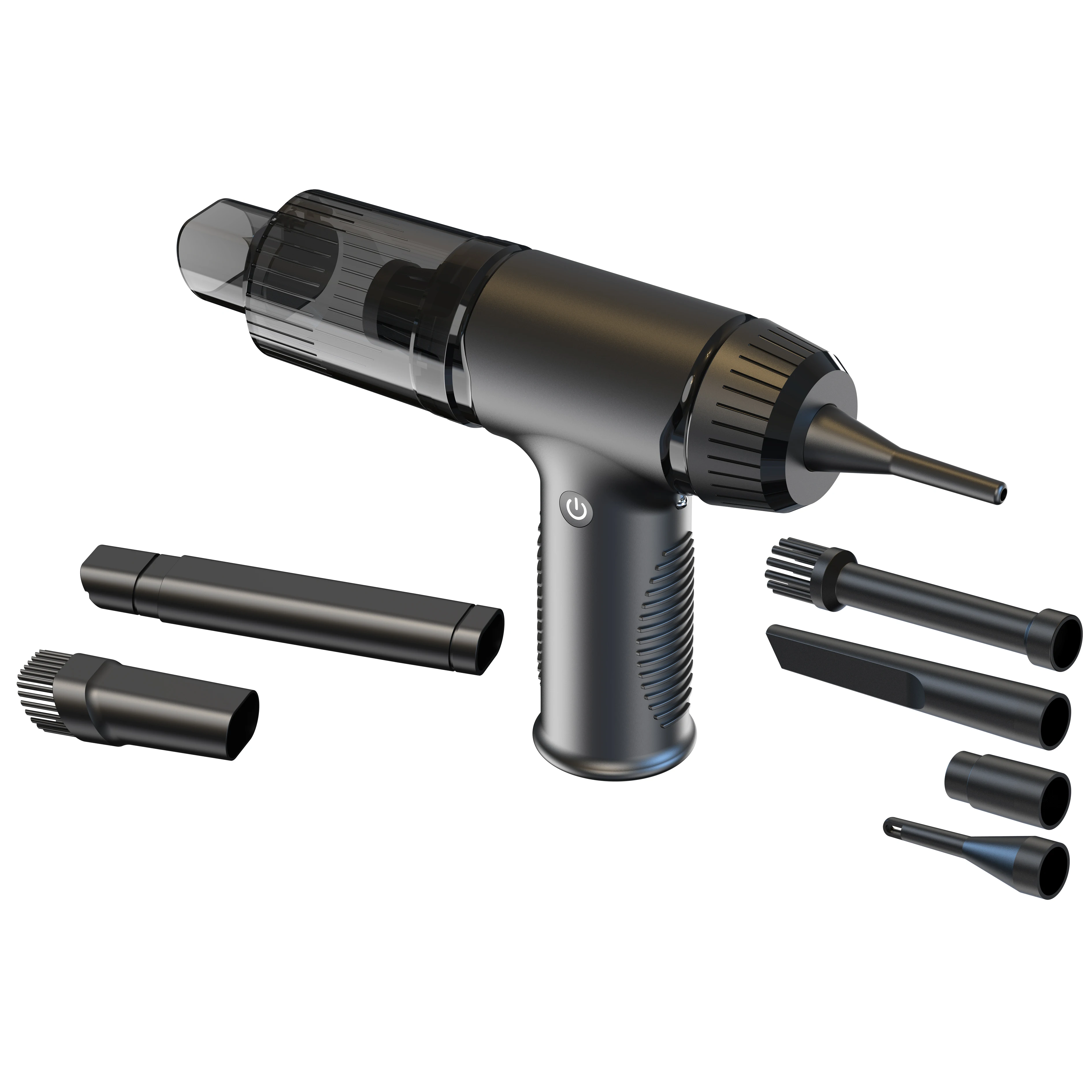 Wireless 2 in 1 portable Vacuum Cleaner & Dust Blower  Handheld Air Duster  For Car And Home  With 5 accessories