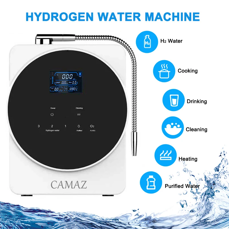 CAMAZ Japan Hydrogen Alkaline Electrolysis Water Ionizer 11 Plate Platinum Activated Carbon Filter Water Ionizer
