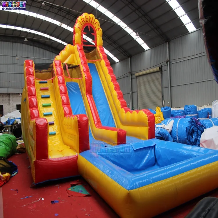 Hot sale fire n ice Large inflatable water slide city slide
