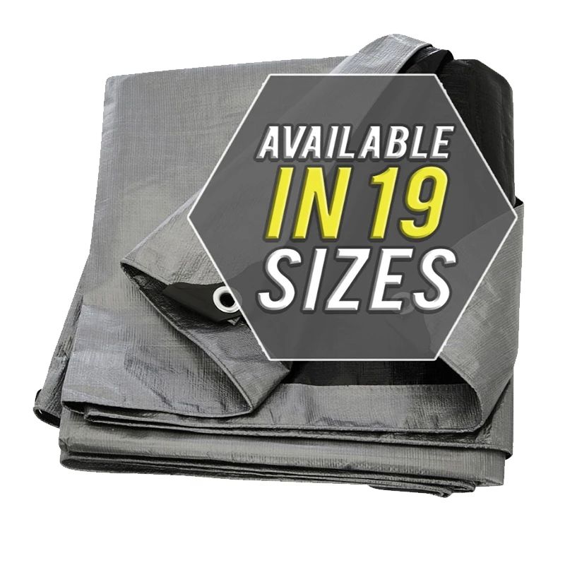 Heavy Duty 12 Mil Poly Tarps Waterproof Covers for Tarpaulin Canopy, Camping, Carport, Boat, Furniture, Floors, RV, Pool or Roof