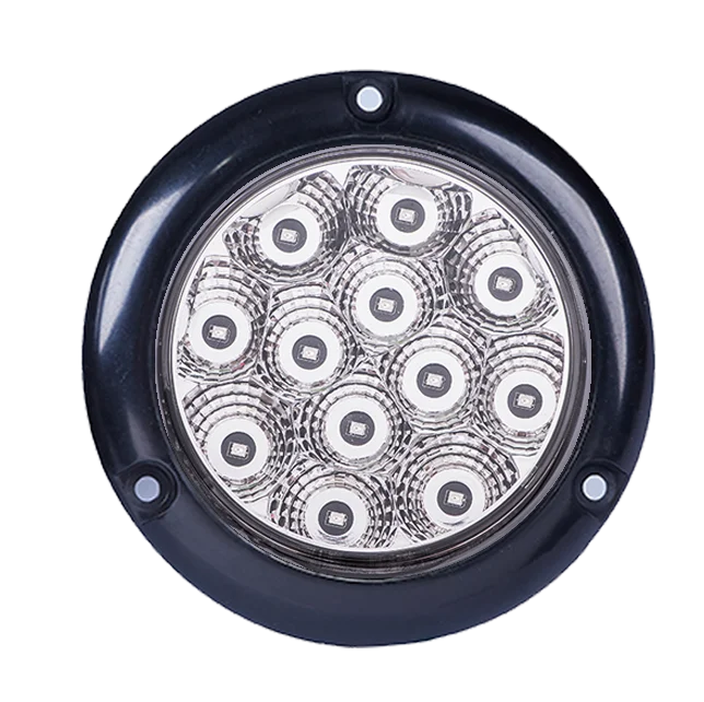 4inch round led stop tail turn lights fit universal truck towing trailer RV bus etc