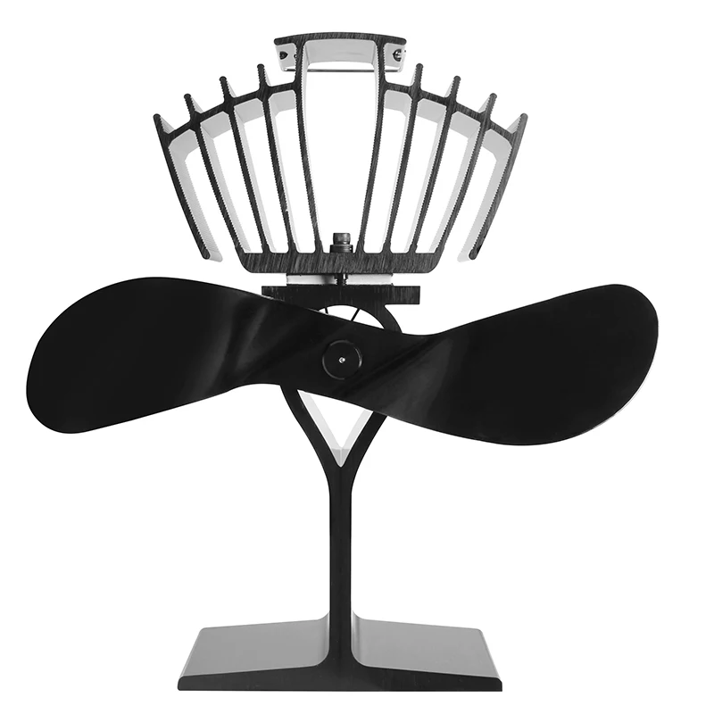 high quality 2 blade pellet stove fan big heat powered wood stove fan